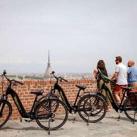 E-biketour door Turijn met gids, tot de Cappuccini-heuvel